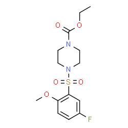 ChemSpider 2D Image | Ethyl 4-[(5-fluoro-2-methoxyphenyl)sulfonyl]-1-piperazinecarboxylate | C14H19FN2O5S