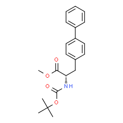 ChemSpider 2D Image | Methyl-2-(S)-N-boc-amino-2-biphenyl propionate | C21H25NO4