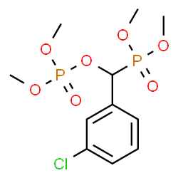 ChemSpider 2D Image | Dimethyl {(3-chlorophenyl)[(dimethoxyphosphoryl)oxy]methyl}phosphonate | C11H17ClO7P2