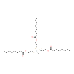 ChemSpider 2D Image | methyltin; 2-octanoyloxyethanethiolate | C31H60O6S3Sn