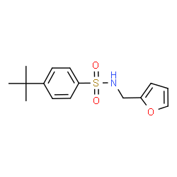 ChemSpider 2D Image | 4-tert-Butyl-N-(2-furylmethyl)benzenesulfonamide | C15H19NO3S