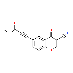 ChemSpider 2D Image | Methyl 3-(3-cyano-4-oxo-4H-chromen-6-yl)-2-propynoate | C14H7NO4