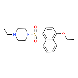 ChemSpider 2D Image | 1-[(4-Ethoxy-1-naphthyl)sulfonyl]-4-ethylpiperazine | C18H24N2O3S