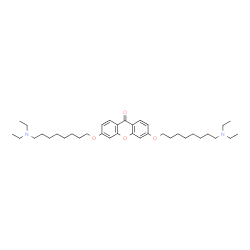 ChemSpider 2D Image | 3,6-Bis{[8-(diethylamino)octyl]oxy}-9H-xanthen-9-one | C37H58N2O4