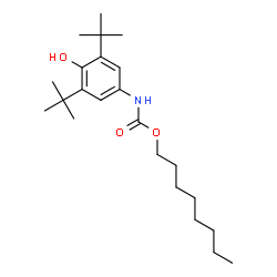 ChemSpider 2D Image | Octyl (3,5-di-tert-butyl-4-hydroxyphenyl)carbamate | C23H39NO3