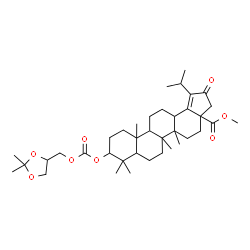 ChemSpider 2D Image | Methyl 3-({[(2,2-dimethyl-1,3-dioxolan-4-yl)methoxy]carbonyl}oxy)-21-oxolup-18-en-28-oate | C38H58O8