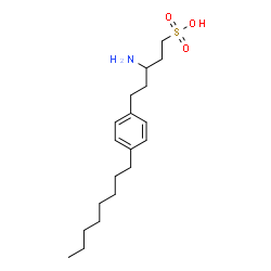ChemSpider 2D Image | 3-Amino-5-(4-octylphenyl)-1-pentanesulfonic acid | C19H33NO3S