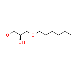 ChemSpider 2D Image | (2S)-3-(Hexyloxy)-1,2-propanediol | C9H20O3