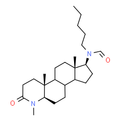 ChemSpider 2D Image | N-Pentyl-N-[(4aR,6aS,7S,11aR)-1,4a,6a-trimethyl-2-oxohexadecahydro-1H-indeno[5,4-f]quinolin-7-yl]formamide | C25H42N2O2