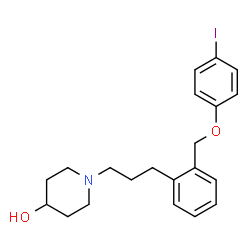ChemSpider 2D Image | 1-(3-{2-[(4-Iodophenoxy)methyl]phenyl}propyl)-4-piperidinol | C21H26INO2