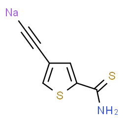 ChemSpider 2D Image | [(5-Carbamothioyl-3-thienyl)ethynyl]sodium | C7H4NNaS2