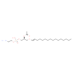 ChemSpider 2D Image | (15E,19S)-25-Amino-22-hydroxy-22-oxido-17,21,23-trioxa-22lambda~5~-phosphapentacos-15-en-19-yl acetate | C23H46NO7P