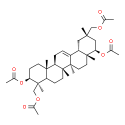 ChemSpider 2D Image | (3beta,5xi,22beta)-Olean-12-ene-3,22,24,29-tetrayl tetraacetate | C38H58O8