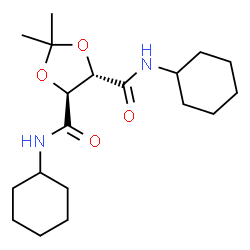 ChemSpider 2D Image | (4S,5S)-N,N'-Dicyclohexyl-2,2-dimethyl-1,3-dioxolane-4,5-dicarboxamide | C19H32N2O4