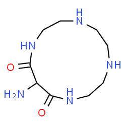 ChemSpider 2D Image | 12-Amino-1,4,7,10-tetraazacyclotridecane-11,13-dione | C9H19N5O2