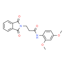 ChemSpider 2D Image | N-(2,4-Dimethoxyphenyl)-3-(1,3-dioxo-1,3-dihydro-2H-isoindol-2-yl)propanamide | C19H18N2O5