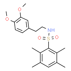 ChemSpider 2D Image | N-[2-(3,4-Dimethoxyphenyl)ethyl]-2,3,5,6-tetramethylbenzenesulfonamide | C20H27NO4S