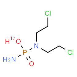 ChemSpider 2D Image | N,N-Bis(2-chloroethyl)(O-~17~O)phosphorodiamidic acid | C4H11Cl2N2O17OP