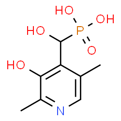 ChemSpider 2D Image | [Hydroxy(3-hydroxy-2,5-dimethyl-4-pyridinyl)methyl]phosphonic acid | C8H12NO5P