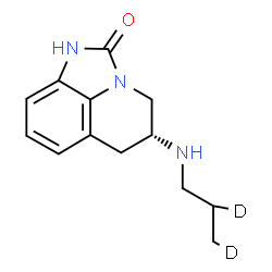 ChemSpider 2D Image | (5R)-5-[(2,3-~2~H_2_)Propylamino]-5,6-dihydro-4H-imidazo[4,5,1-ij]quinolin-2(1H)-one | C13H15D2N3O