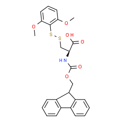 ChemSpider 2D Image | 3-[(2,6-Dimethoxyphenyl)disulfanyl]-N-[(9H-fluoren-9-ylmethoxy)carbonyl]alanine | C26H25NO6S2