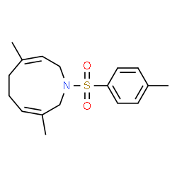 ChemSpider 2D Image | (3Z,7Z)-3,7-Dimethyl-1-[(4-methylphenyl)sulfonyl]-2,5,6,9-tetrahydro-1H-azonine | C17H23NO2S