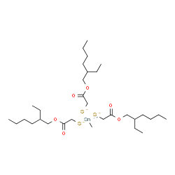 ChemSpider 2D Image | Methyltin tris(2-ethylhexyl mercaptoacetate) | C31H60O6S3Sn
