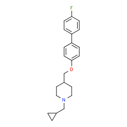 ChemSpider 2D Image | 1-(Cyclopropylmethyl)-4-{[(4'-fluoro-4-biphenylyl)oxy]methyl}piperidine | C22H26FNO