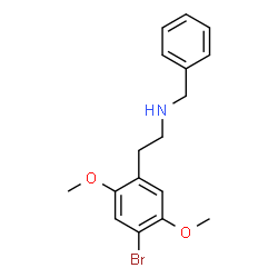 ChemSpider 2D Image | N-Benzyl-2-(4-bromo-2,5-dimethoxyphenyl)ethanamine | C17H20BrNO2