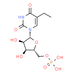 ChemSpider 2D Image | 5-Ethyluridine 5'-(dihydrogen phosphate) | C11H17N2O9P