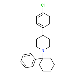 ChemSpider 2D Image | 4-(4-Chlorophenyl)-1-(1-phenylcyclohexyl)piperidine | C23H28ClN