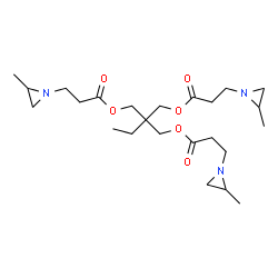 ChemSpider 2D Image | 2,2-Bis({[3-(2-methyl-1-aziridinyl)propanoyl]oxy}methyl)butyl 3-(2-methyl-1-aziridinyl)propanoate | C24H41N3O6