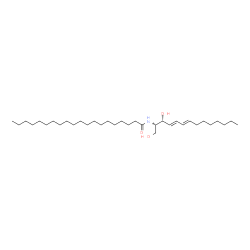 ChemSpider 2D Image | N-[(2S,3R,4E,6E)-1,3-Dihydroxy-4,6-tetradecadien-2-yl]icosanamide | C34H65NO3