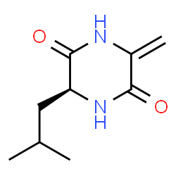 ChemSpider 2D Image | (3S)-3-Isobutyl-6-methylene-2,5-piperazinedione | C9H14N2O2