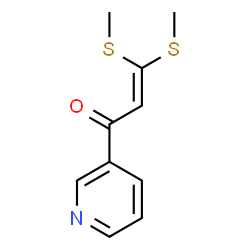 ChemSpider 2D Image | 3,3-Bis(methylsulfanyl)-1-(3-pyridinyl)-2-propen-1-one | C10H11NOS2