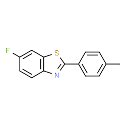 ChemSpider 2D Image | 6-Fluoro-2-(4-methylphenyl)-1,3-benzothiazole | C14H10FNS