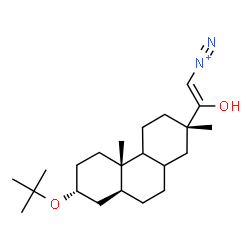 ChemSpider 2D Image | (Z)-2-{(2S,4bS,7R,8aS)-2,4b-Dimethyl-7-[(2-methyl-2-propanyl)oxy]tetradecahydro-2-phenanthrenyl}-2-hydroxyethenediazonium | C22H37N2O2