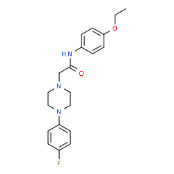 ChemSpider 2D Image | N-(4-Ethoxyphenyl)-2-[4-(4-fluorophenyl)-1-piperazinyl]acetamide | C20H24FN3O2