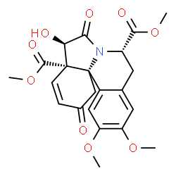 ChemSpider 2D Image | Dimethyl (7beta,10alpha)-7-hydroxy-15,16-dimethoxy-3,8-dioxo-1,2-didehydroerythrinan-6,10-dicarboxylate | C22H23NO9