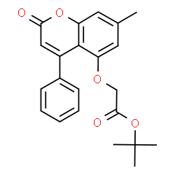 ChemSpider 2D Image | tert-butyl [(7-methyl-2-oxo-4-phenyl-2H-chromen-5-yl)oxy]acetate | C22H22O5