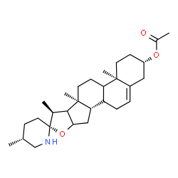 ChemSpider 2D Image | (3beta,8xi,9xi,16xi,17xi,22alpha,25R)-Spirosol-5-en-3-yl acetate | C29H45NO3