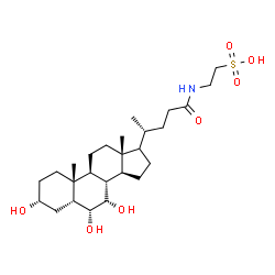 ChemSpider 2D Image | 2-{[(3alpha,5beta,6alpha,7alpha,17xi)-3,6,7-Trihydroxy-24-oxocholan-24-yl]amino}ethanesulfonic acid | C26H45NO7S