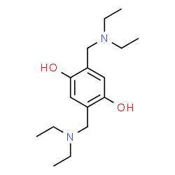 ChemSpider 2D Image | 2,5-Bis[(diethylamino)methyl]-1,4-benzenediol | C16H28N2O2