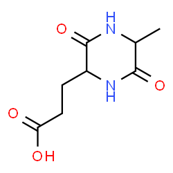 ChemSpider 2D Image | 3-(5-Methyl-3,6-dioxo-2-piperazinyl)propanoic acid | C8H12N2O4