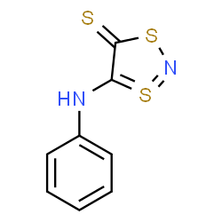 ChemSpider 2D Image | 5-anilino-1$l^{4},3-dithia-2-azacyclopenta-1,5-diene-4-thione | C8H6N2S3
