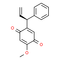 ChemSpider 2D Image | 2-Methoxy-5-[(1S)-1-phenyl-2-propen-1-yl]-1,4-benzoquinone | C16H14O3