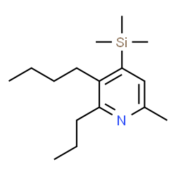 ChemSpider 2D Image | 3-Butyl-6-methyl-2-propyl-4-(trimethylsilyl)pyridine | C16H29NSi