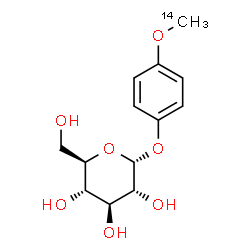 ChemSpider 2D Image | 4-[(~14~C)Methyloxy]phenyl alpha-D-glucopyranoside | C1214CH18O7