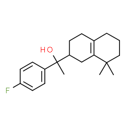 ChemSpider 2D Image | 1-(8,8-Dimethyl-1,2,3,4,5,6,7,8-octahydro-2-naphthalenyl)-1-(4-fluorophenyl)ethanol | C20H27FO