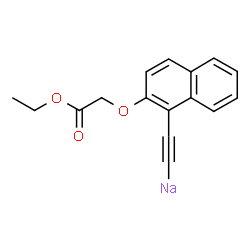 ChemSpider 2D Image | {[2-(2-Ethoxy-2-oxoethoxy)-1-naphthyl]ethynyl}sodium | C16H13NaO3